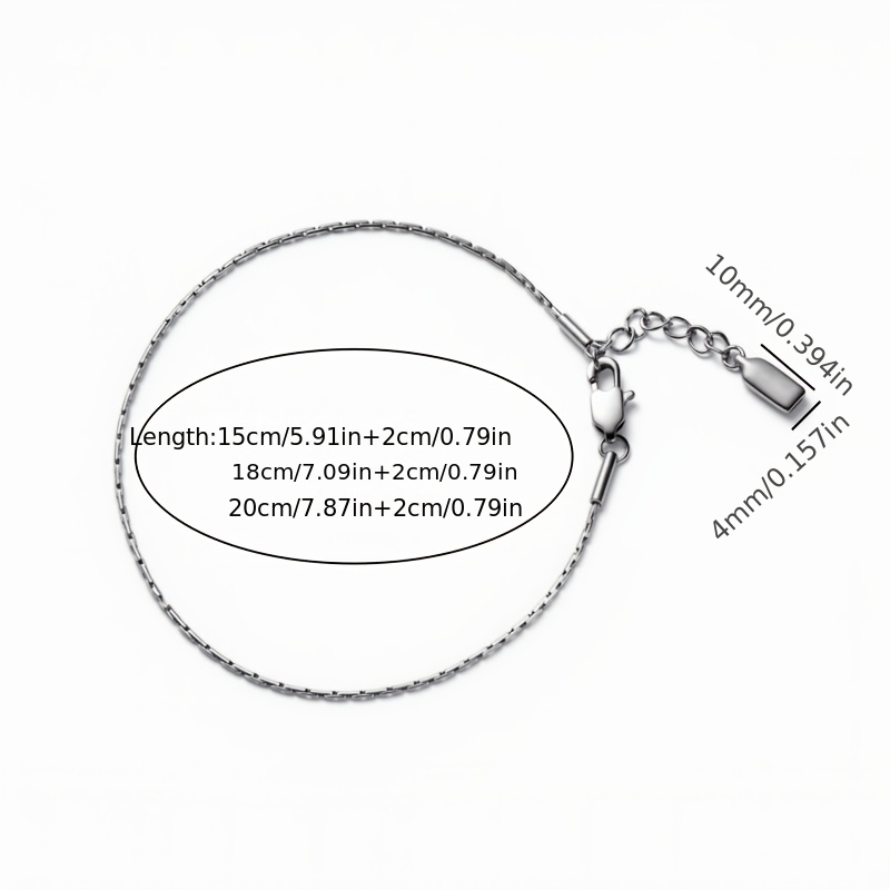 Men's Trendy Adjustable 316 Stainless Steel Bracelet, Casual Style